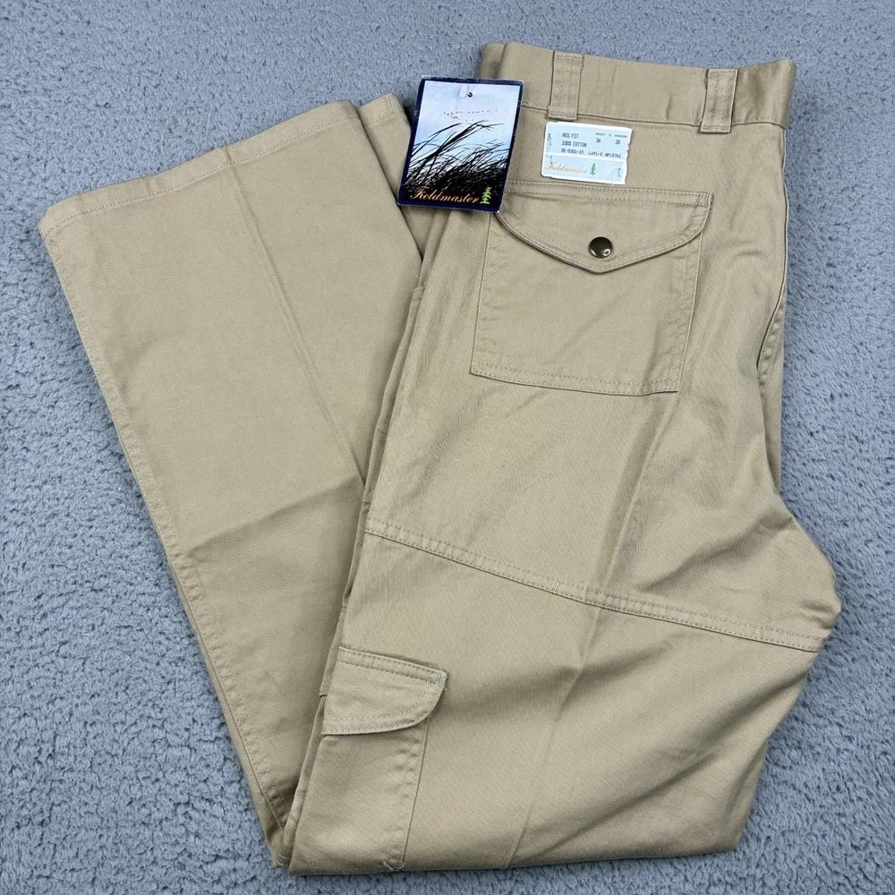 Vintage Sears Fieldmaster Cargo Pants Men's 36x30 Khaki NOS USA